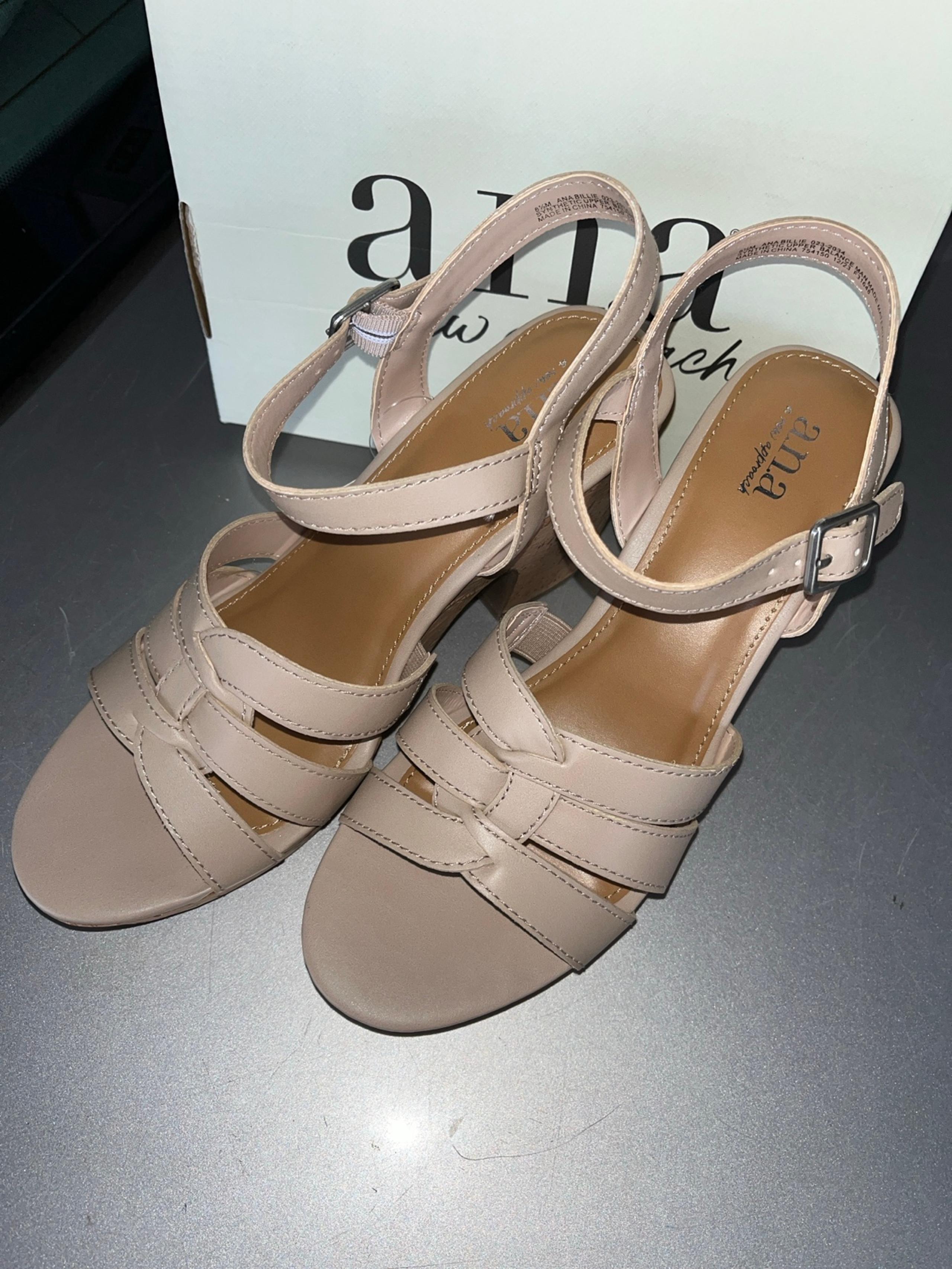 A.N.A A NEW APPROACH ANA BILLIE NUDE SIZE 8.5  WOMEN HEELS BRAND NEW WITH TAGS