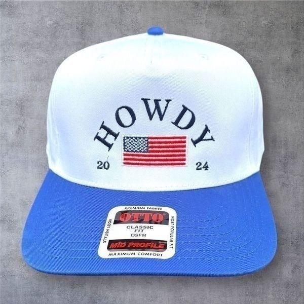 OTTO Patriotic Howdy Snapback Hat Multicolor Adjustable Unisex