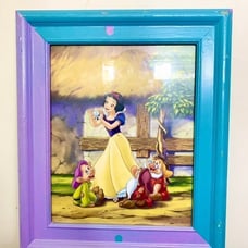 Disney Snow White & The Seven Dwarfs Framed Art Lithograph Wall Hanging Decor