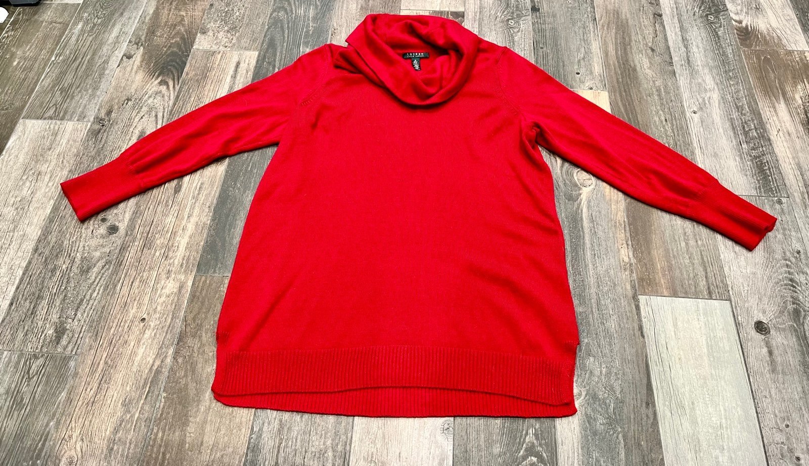 Lauren Ralph Lauren cowl neck red sweater size 1x
