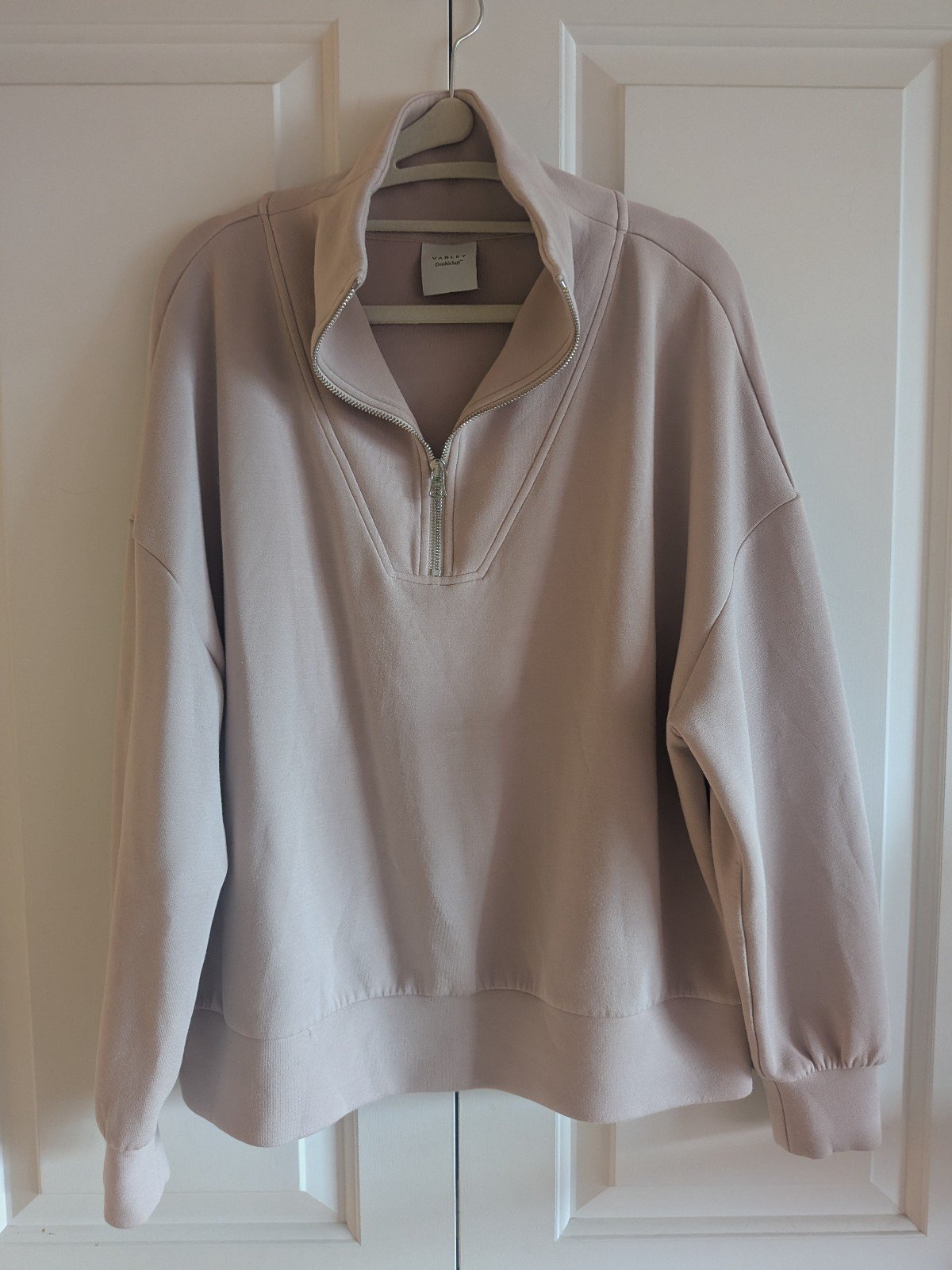 Varley Hawley Half-Zip in Mushroom Dusty Pink (L)