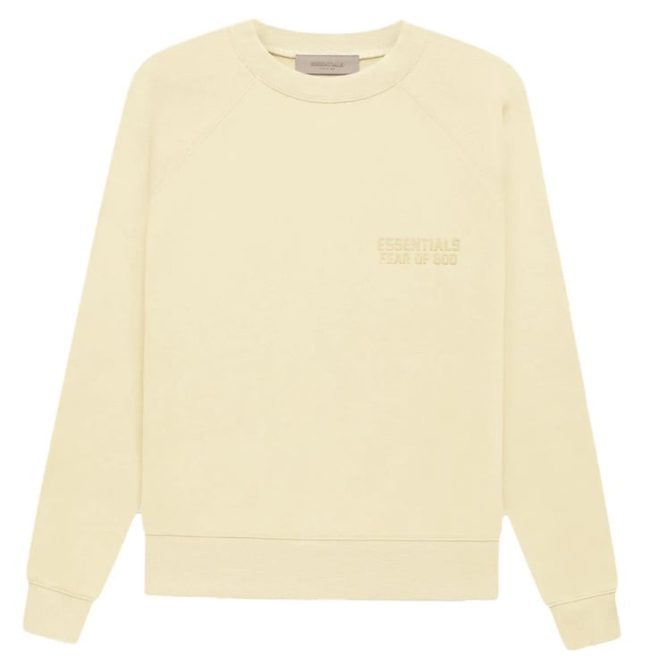 essentials fear of god crewneck canary