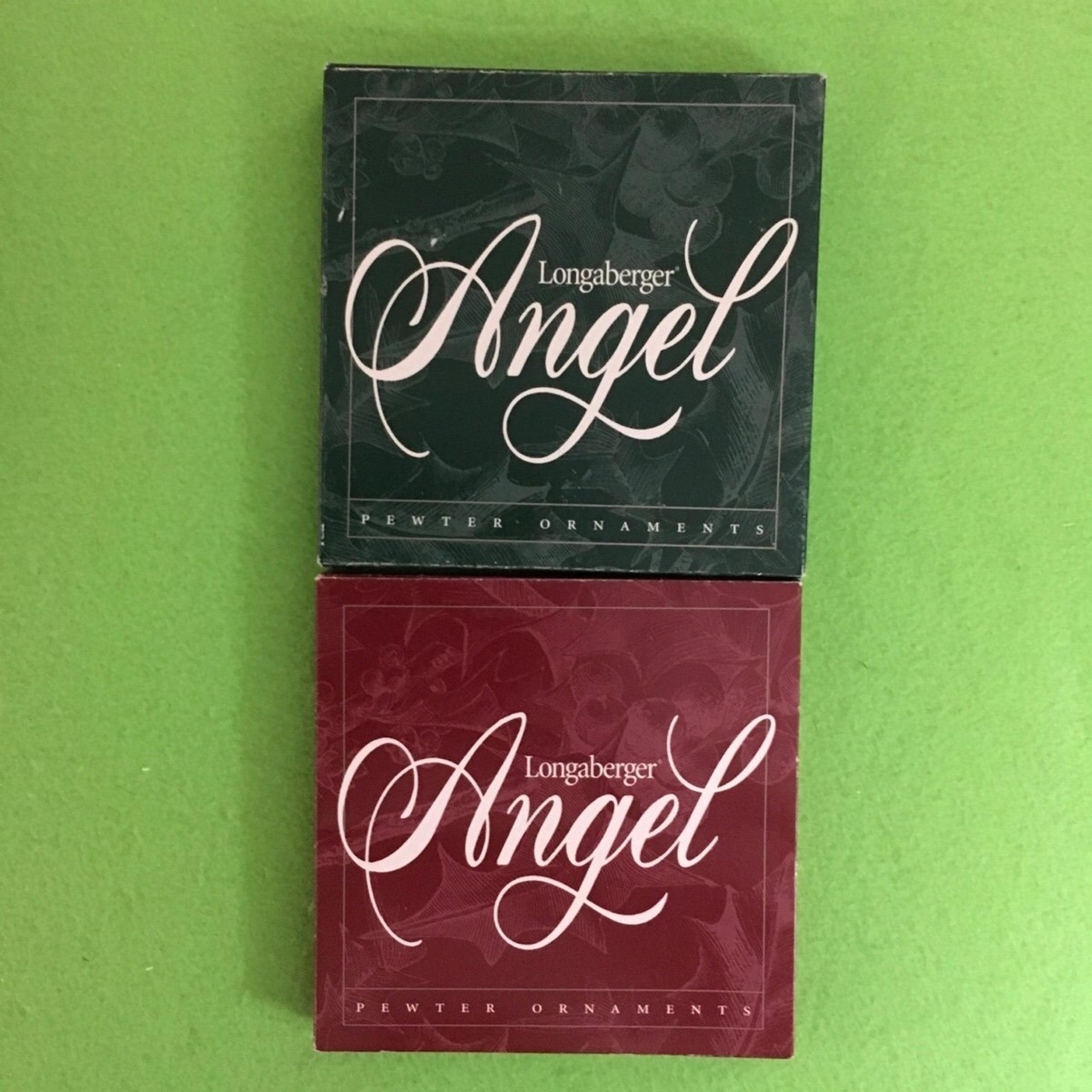 Longaberger Pewter Angel Ornaments , 2 sets (8 ornaments)