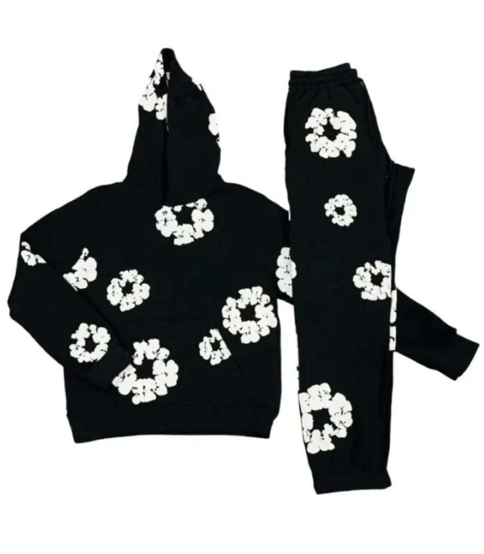 5 colors of denim tear tracksuit all sizes