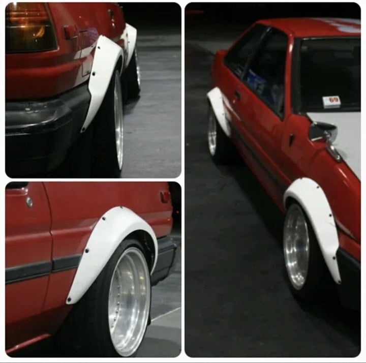 For JDM fender flares Toyota AE86 1984-1987