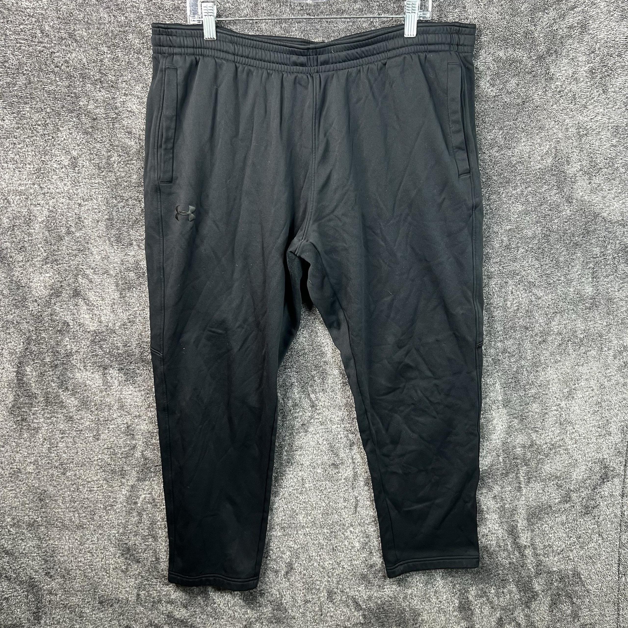 Under Armour Cold Gear Loose Black Pants Joggers Men's Size 2XL Fleece Lined