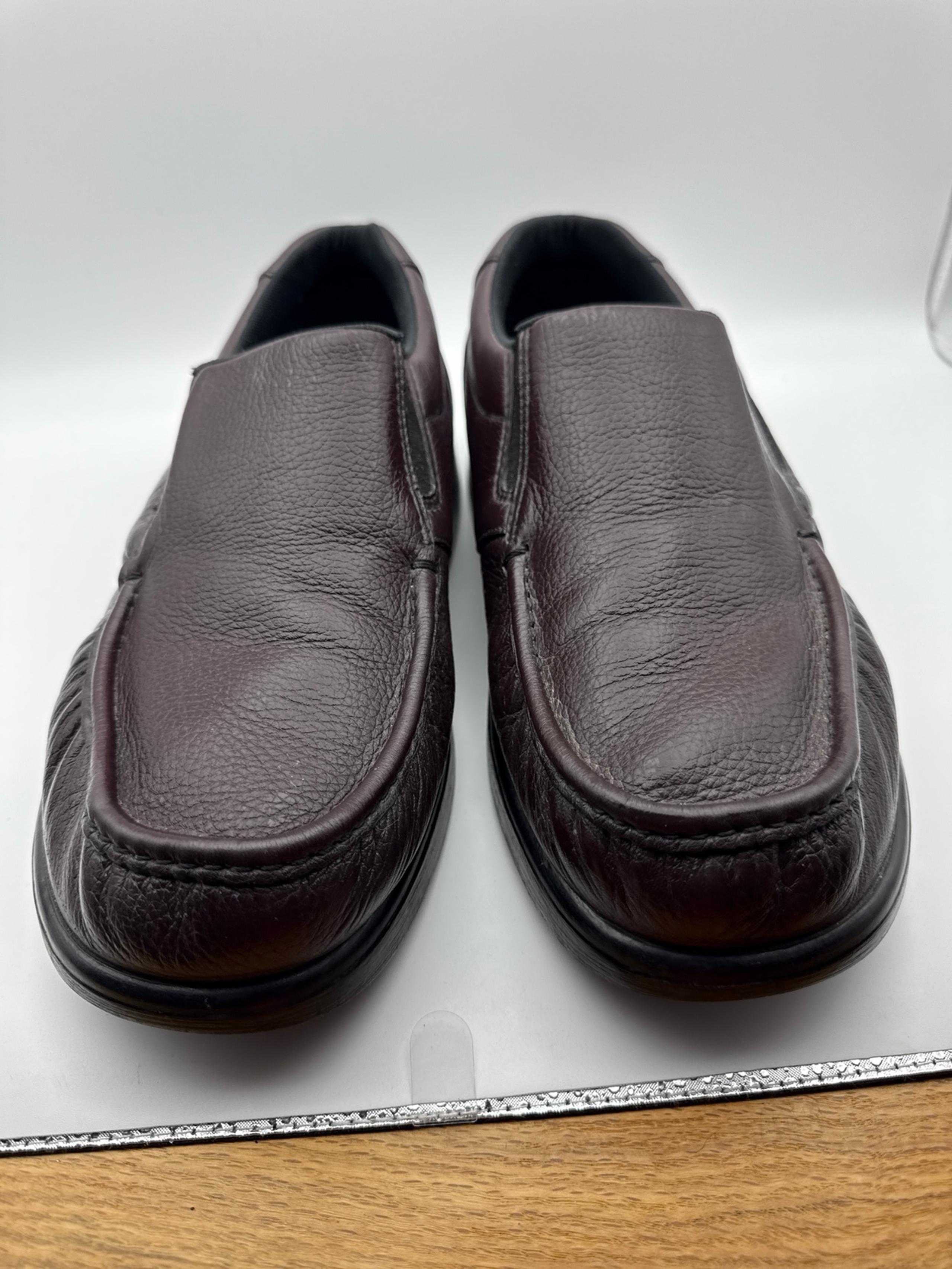 SAS Side Gore Comfort Shoes Men Size 12.5 WW Burgundy Leather Slip On Loafers