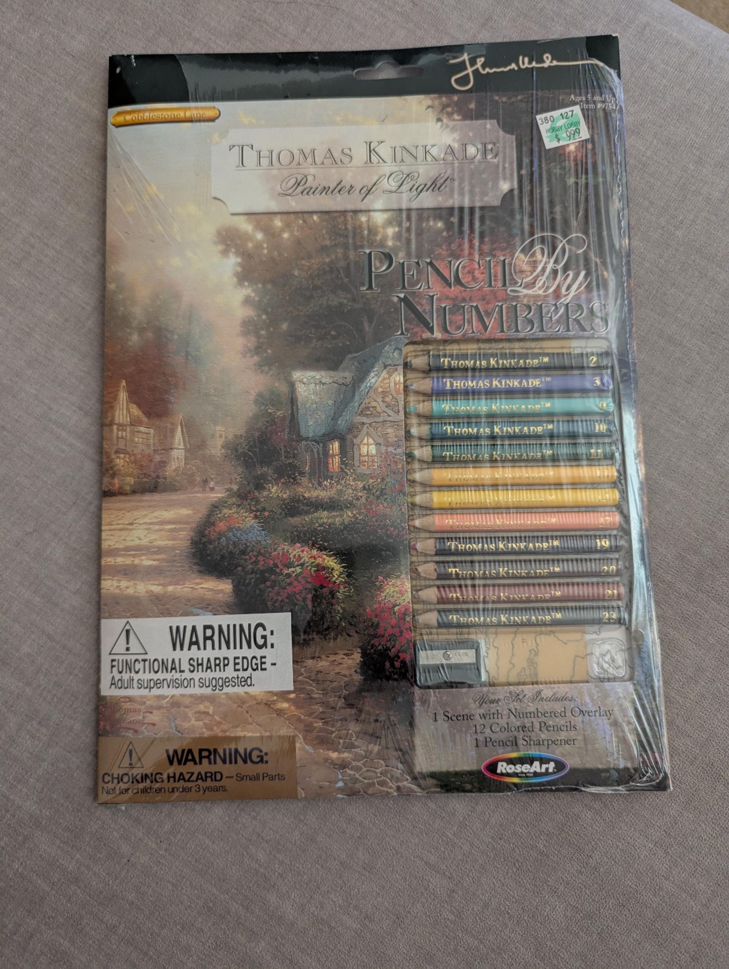 Thomas Kinkade Painter Of Light Pencil By Numbers Set