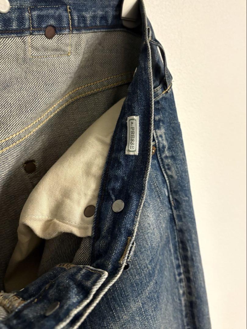 a.presse No.22 WASHED WIDE DENIM PANTS