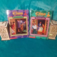 Clue Book Lot: 12 The Haunted Gargoyle & 14 The Dangerous Diamond By A.E. Parker