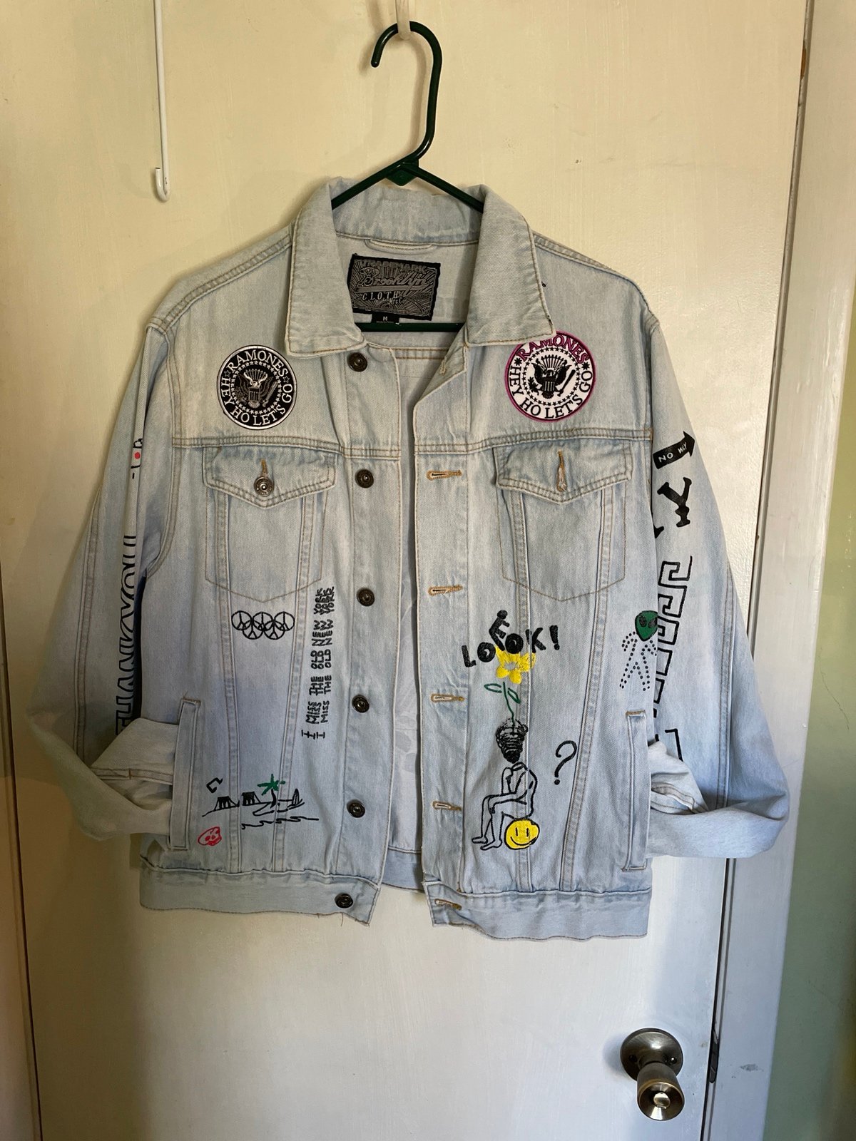 Up cycled Mens medium Ramones Custom jacket