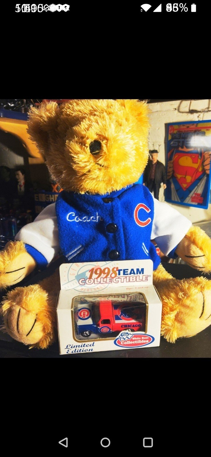Chicago Cubs: New (2) items, Offical Cub Teddy Bear w/Jacket & (1989) Special Ed