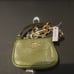 Coach Leather Green Key Fob Purse Mini