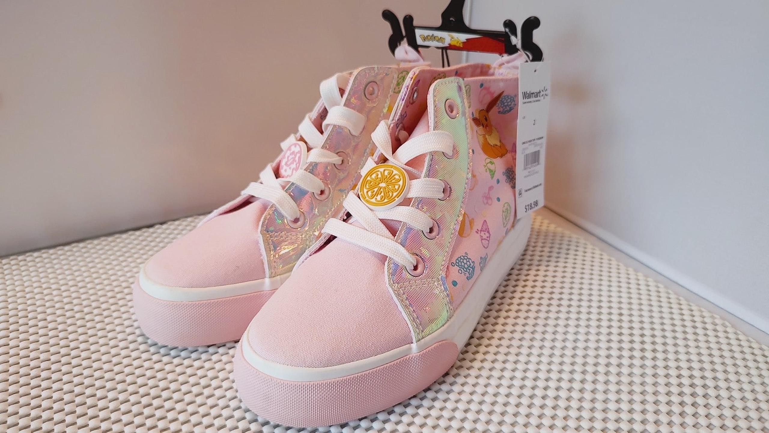 Pokemon Girls Size 2 High top Sneakers