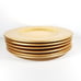 6 Pier 1 Imports Gold Leaf Heavy Charger Plates Lot 13 Holiday Set Vtg Pottery