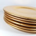6 Pier 1 Imports Gold Leaf Heavy Charger Plates Lot 13 Holiday Set Vtg Pottery