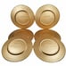 6 Pier 1 Imports Gold Leaf Heavy Charger Plates Lot 13 Holiday Set Vtg Pottery
