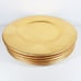 6 Pier 1 Imports Gold Leaf Heavy Charger Plates Lot 13 Holiday Set Vtg Pottery