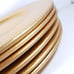 6 Pier 1 Imports Gold Leaf Heavy Charger Plates Lot 13 Holiday Set Vtg Pottery