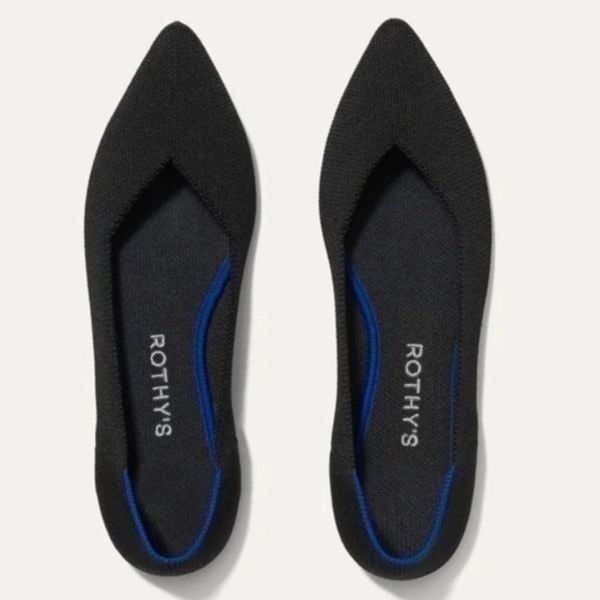 Rothy’s The Point Classic Flats, Black, size 8