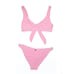 Understatement Pink Scoop Bikini Top And Bottoms Set Candy Pink M