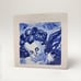 Portuguese Framed Tile Blue Angel Painting Signed Atelier
