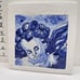 Portuguese Framed Tile Blue Angel Painting Signed Atelier