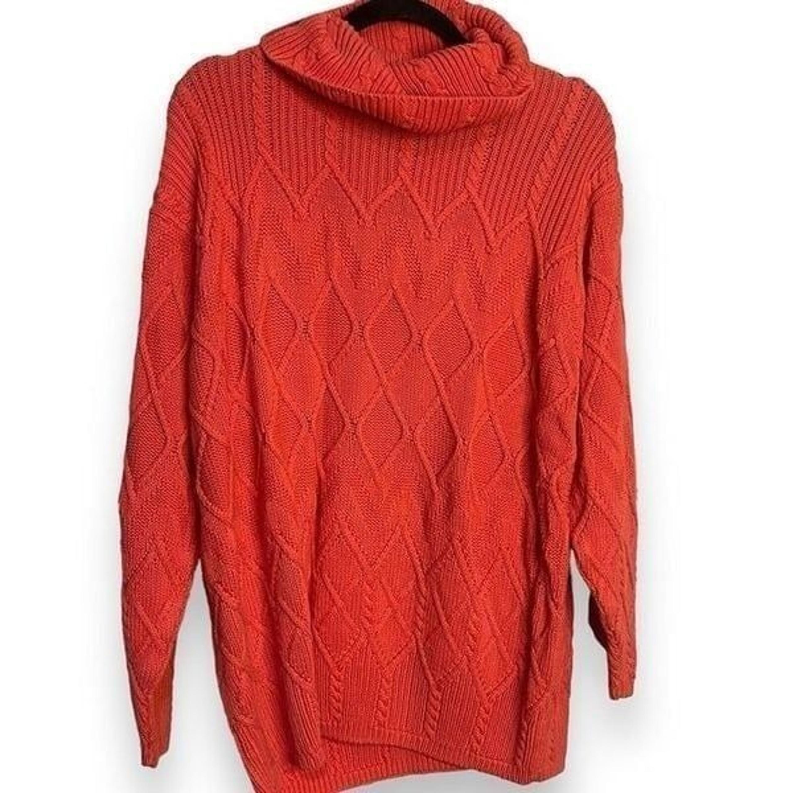 Jeanne Pierre Turtleneck Knit Sweater Women's M Pink Petite Cozy Casual Vintage