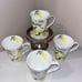 4-NWT Mikasa Lemons Designe Bone China 12 Oz Coffee Mugs