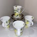 4-NWT Mikasa Lemons Designe Bone China 12 Oz Coffee Mugs