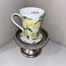 4-NWT Mikasa Lemons Designe Bone China 12 Oz Coffee Mugs