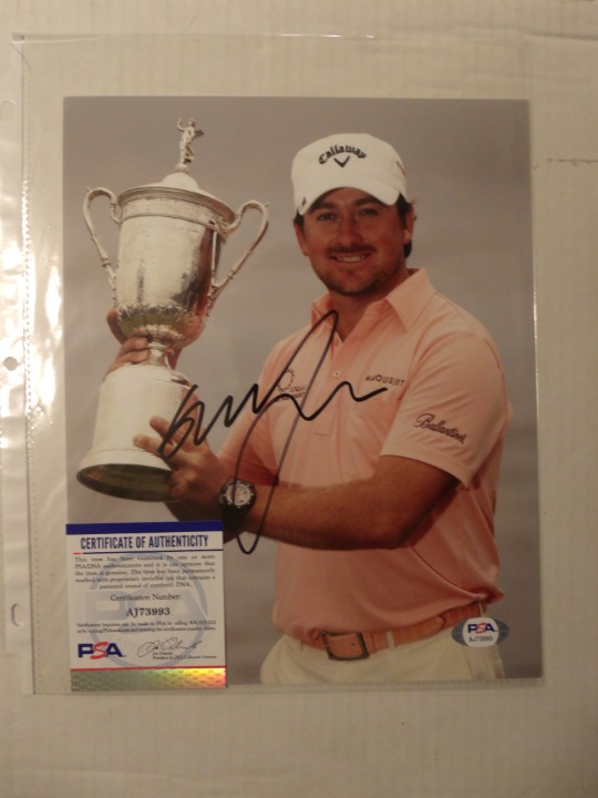 GRAEME MCDOWELL HAND SIGNED WANAMAKER TROPHY COLOR 8X10 PHOTO PSA