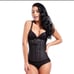 Medium black LATEX RUBBER WAIST TRAINER