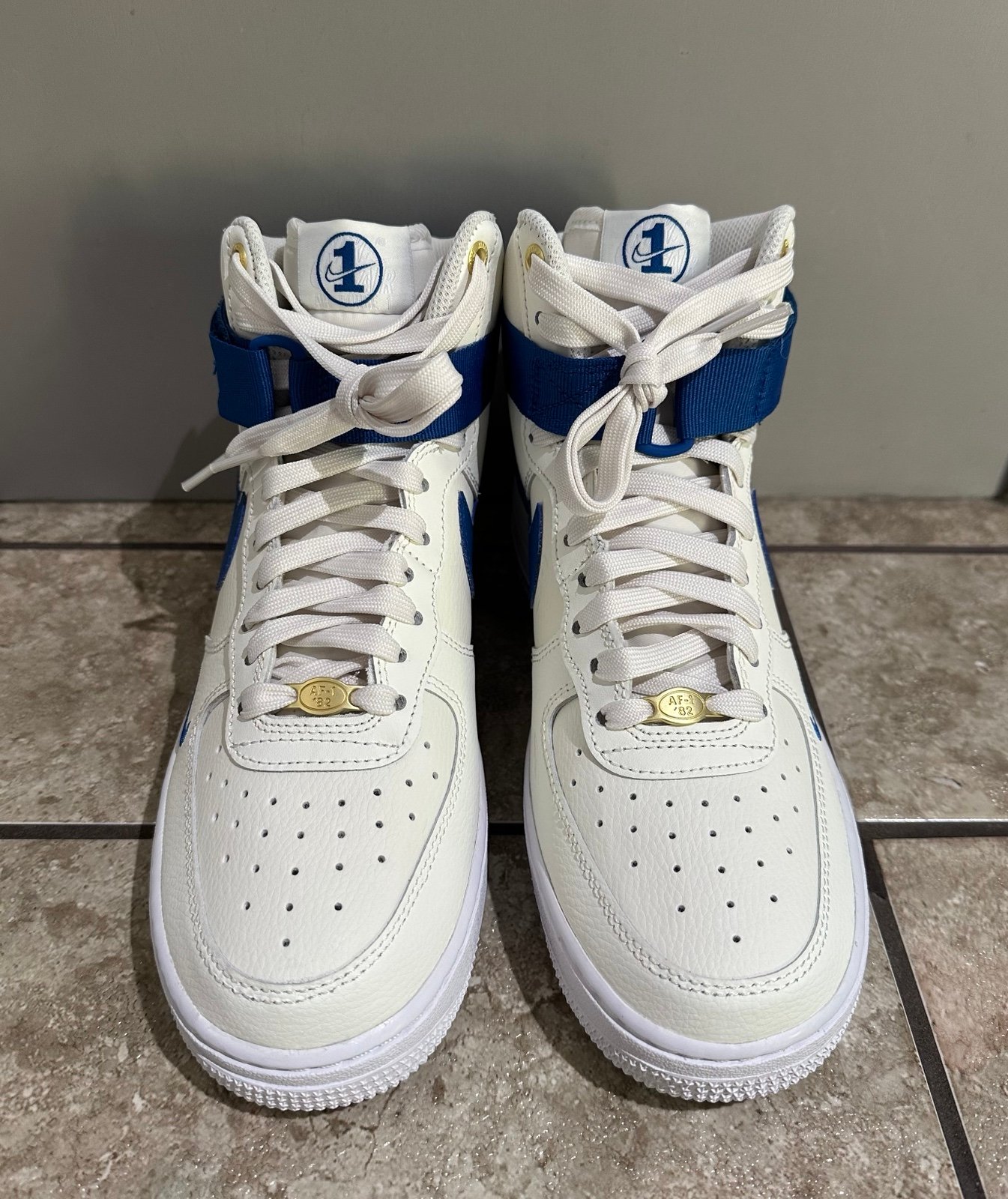 Nike Air Force 1 SE High 40th Anniversary Sail Blue Jay DQ7584-100 Women Sz 7.5