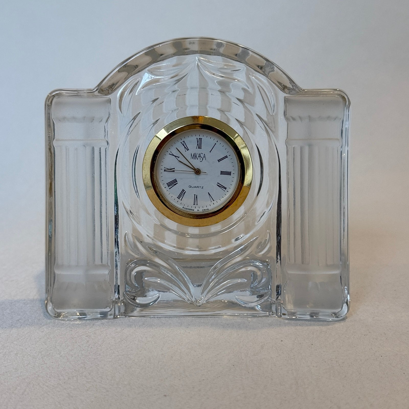 Mikasa Cotillion Frost Quartz Crystal Clock