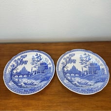 SPODE THE BLUE ROOM COLLECTION ROME DINNER PLATES 10.25 - qty 2