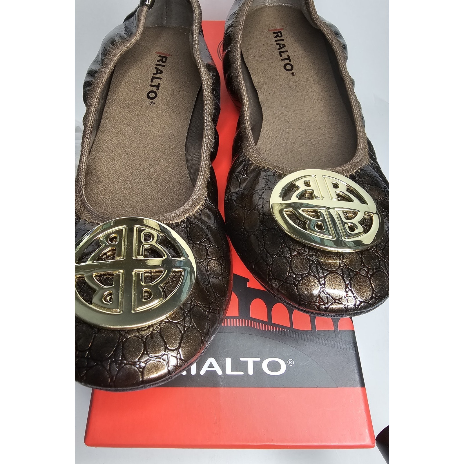 Rialto Ladies Shoes Sydney Size 7 New In Box Ballet Style Bronze