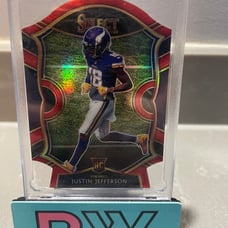 Justin Jefferson Select Rookie Dicut Red parallel
