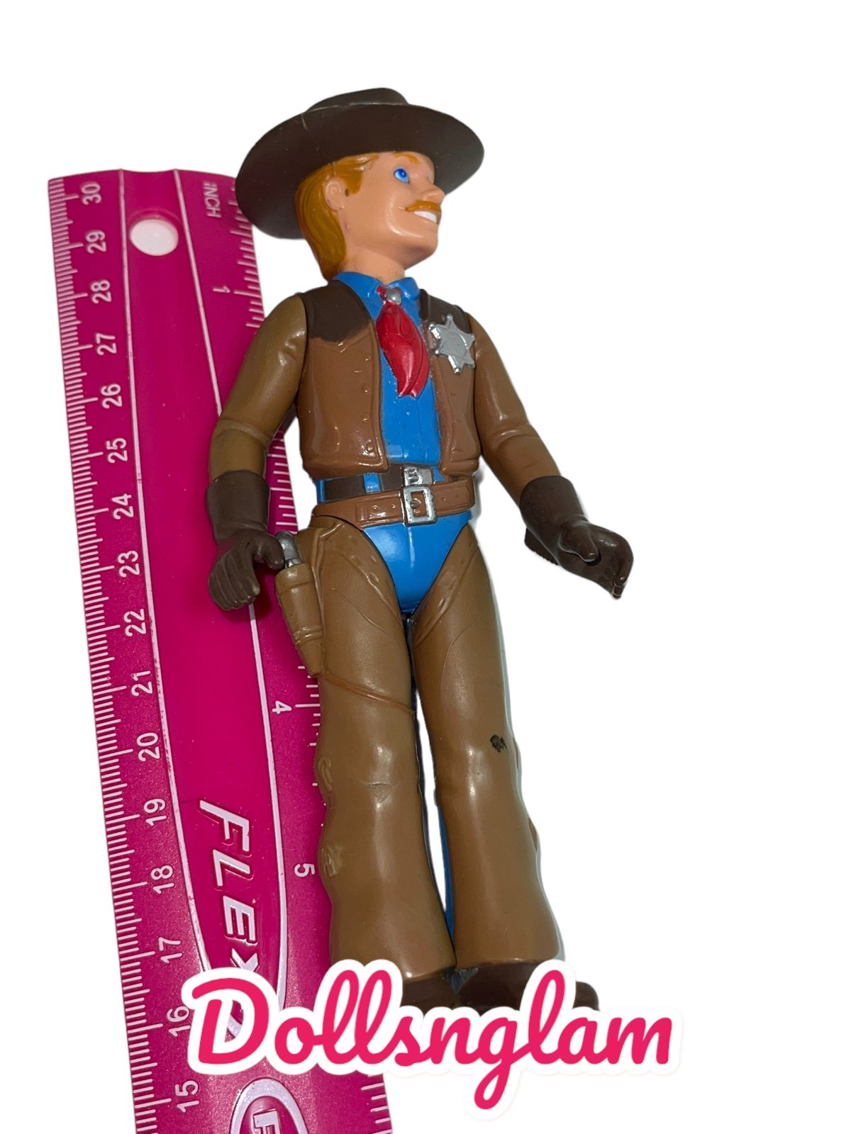 Vintage Hasbro Playskool Dollhouse Sheriff Cowboy Action Figure