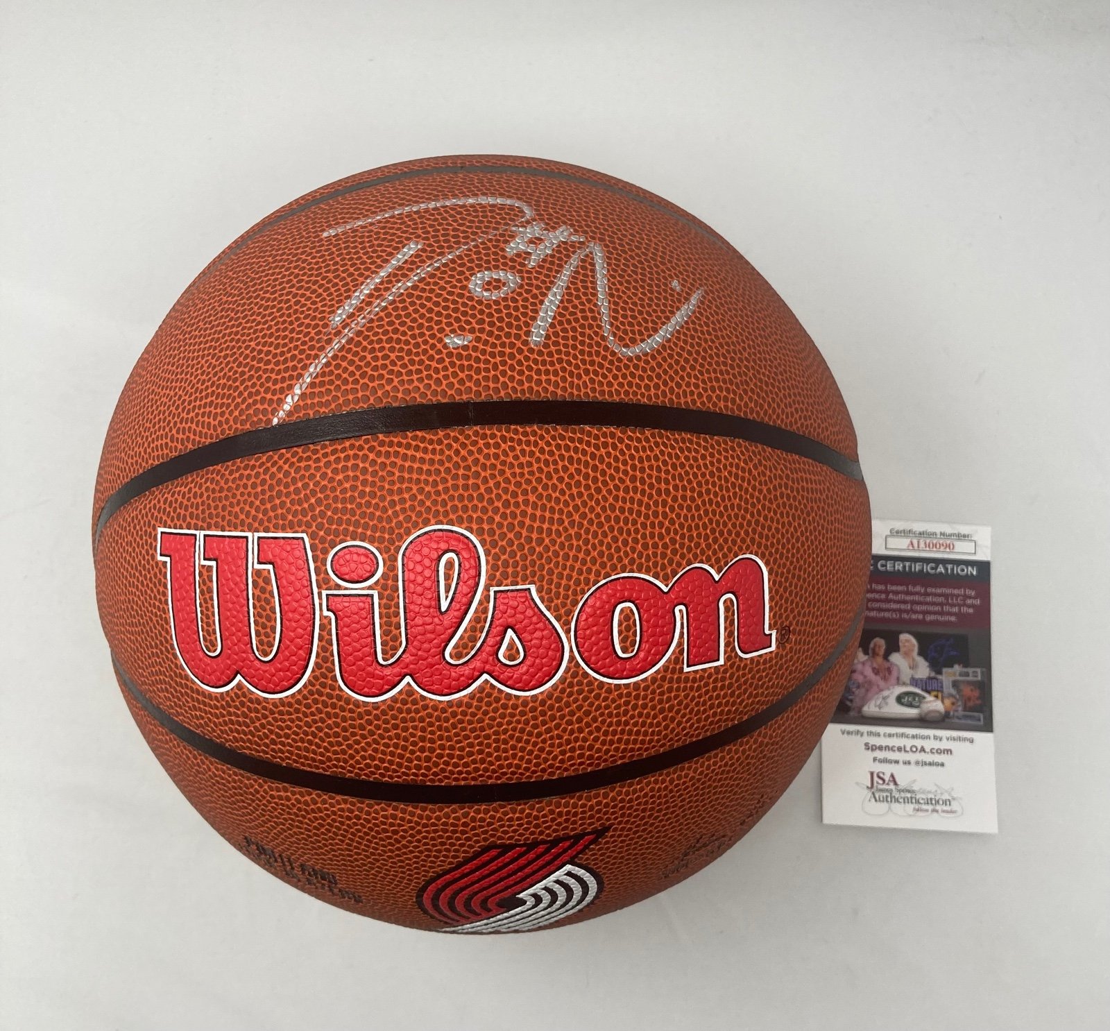 Damian Lillard signed Wilson NBA Portland Trail Blazers Basketball JSA COA