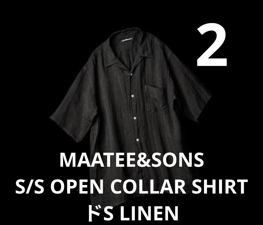 MAATEE&SONS S/S OPEN COLLAR SHIRT Do-S Linen