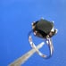 4.90ct 100% REAL NATURAL BLACK DIAMOND RING, CERTIFICATE,FR EE DIA TESTER Size 6
