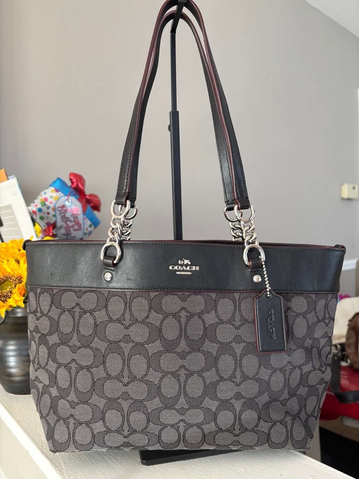 Coach Signature Jacquard Shoulder Bag