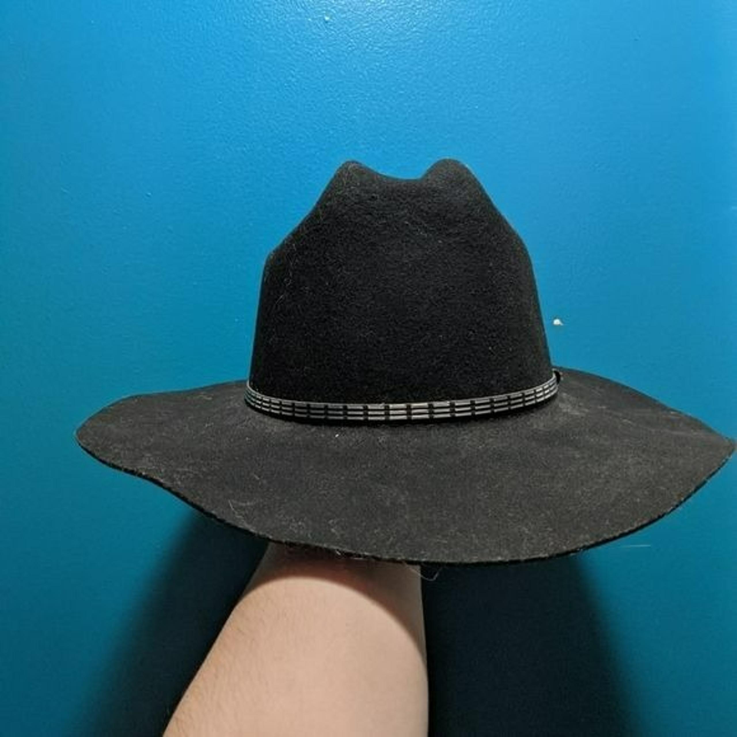 Eddy's Silver Streak Black Wool Hat