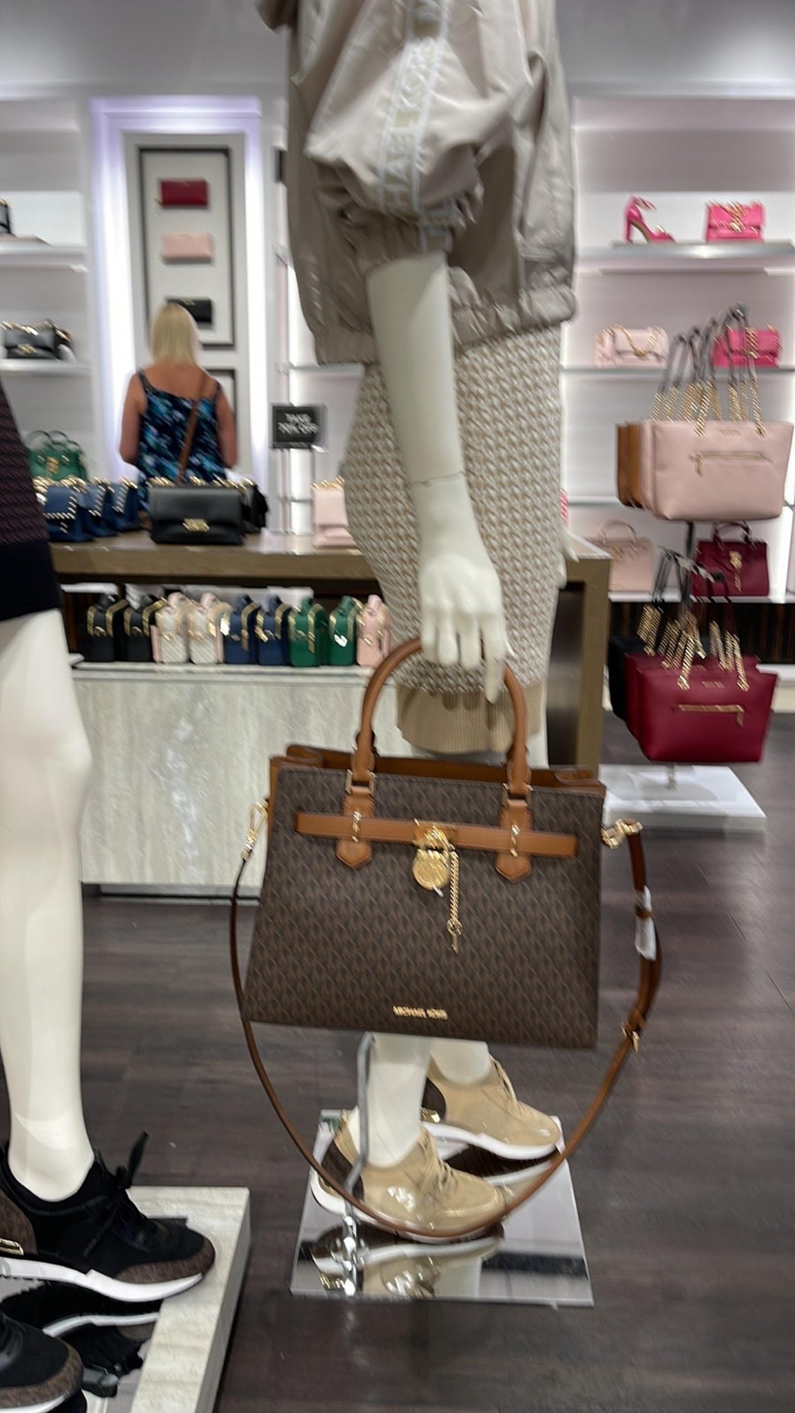 Michael Kors Hamilton Meidum Satchel Shoulder Crossbody   Brown