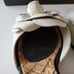 【CHANEL】Ivory Sandals Mules Camellia 37.5