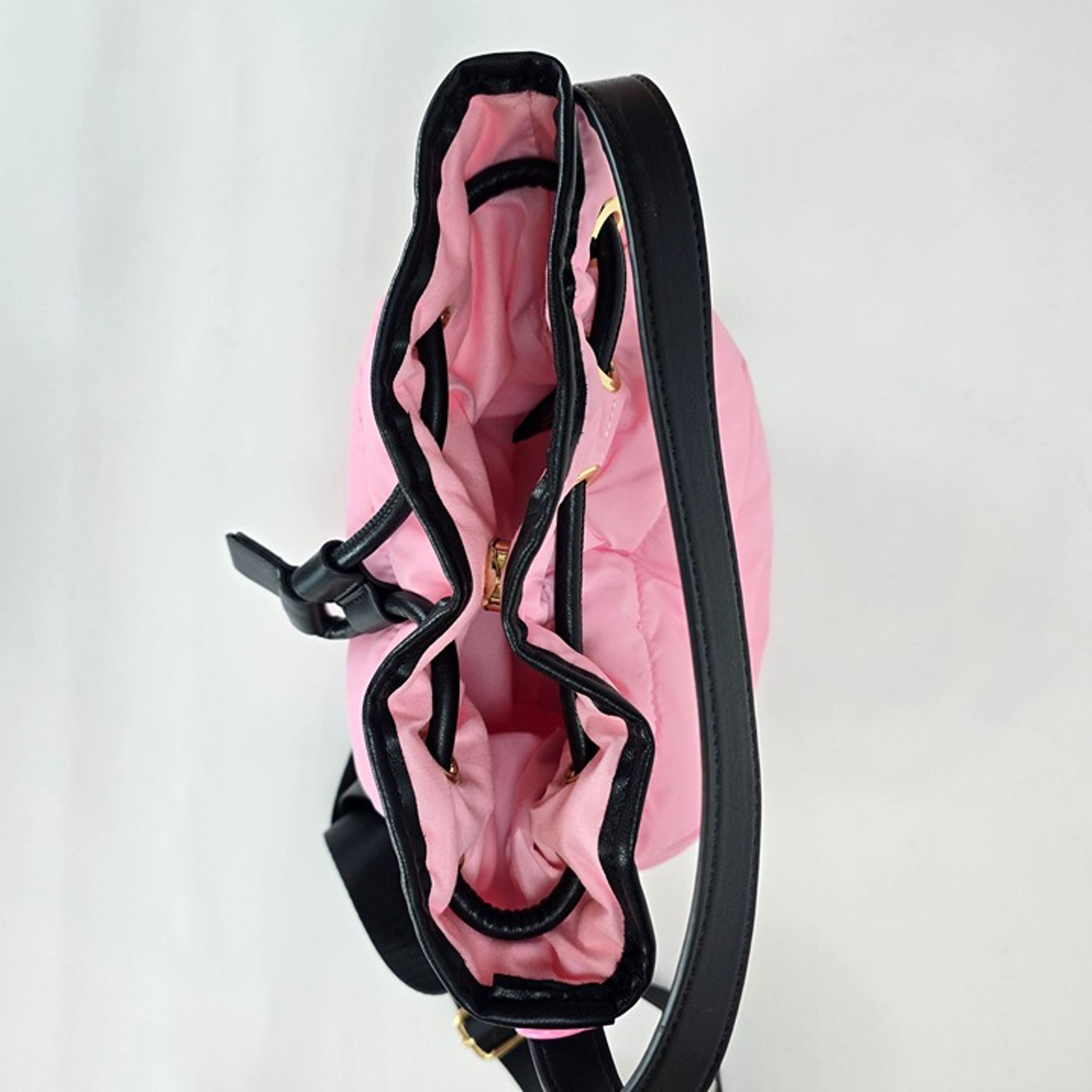 LIKE DREAMS Lucky Puffer Bucket Crossbody Bag - Baby Pink