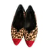 VanEli Ganet Women's Leopard Calf Hair Suede Slip On Flats Shoes Red Size 7