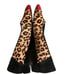 VanEli Ganet Women's Leopard Calf Hair Suede Slip On Flats Shoes Red Size 7