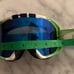 OAKLEY O FRAME 2.0 MX SnowGoggles - RACE Green/Blue Strap w/ ICE IRIDESCENT Lens